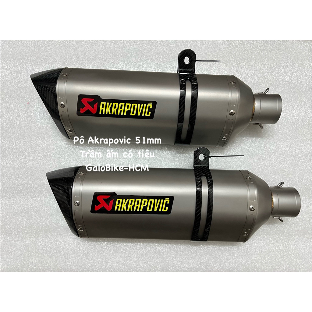 Pô Akrapovic đầu carbon size lớn 47cm trầm ấm