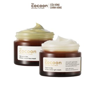   MUA 2 GIẢM 35%  Combo Thạch bí đao  Kem dưỡng  và Mặt nạ bí đao Cấp ẩm & Ngừa mụn Cocoon 30ml 