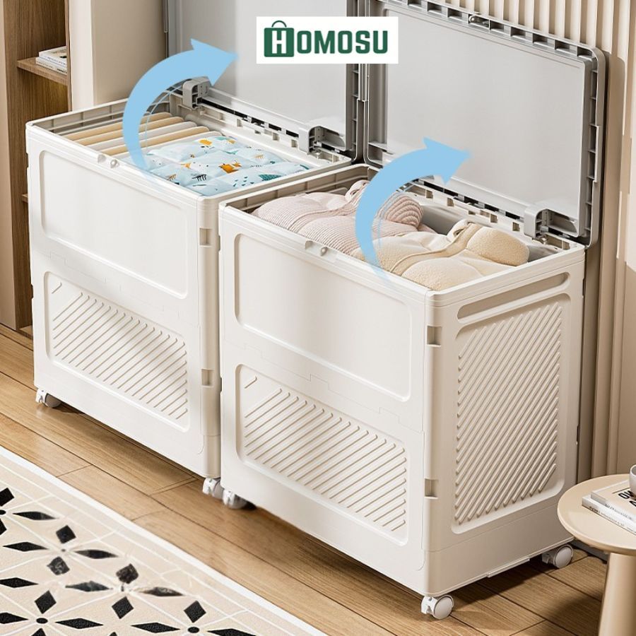 Hộp Đựng Quần Áo Cỡ Lớn, Gấp Gọn Có Bánh Xe 360