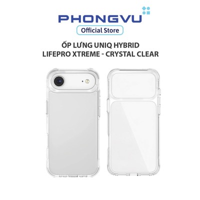 Ốp lưng IP17 UNIQ HYBRID Lifepro Xtreme - CRYSTAL CLEAR - Bảo hành 3 tháng