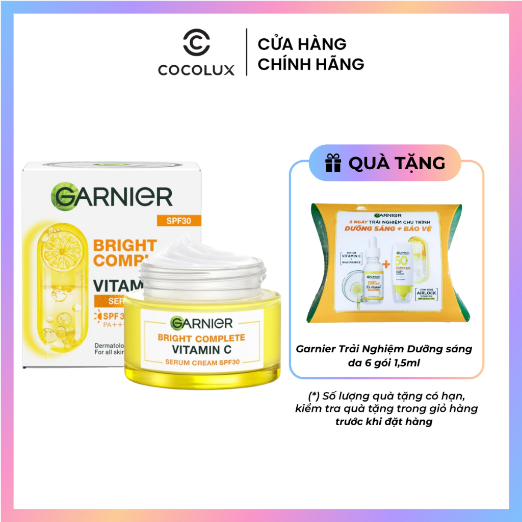 Kem Dưỡng & Gel Dưỡng Ẩm Garnier Sáng Da Ban Ngày 50ml