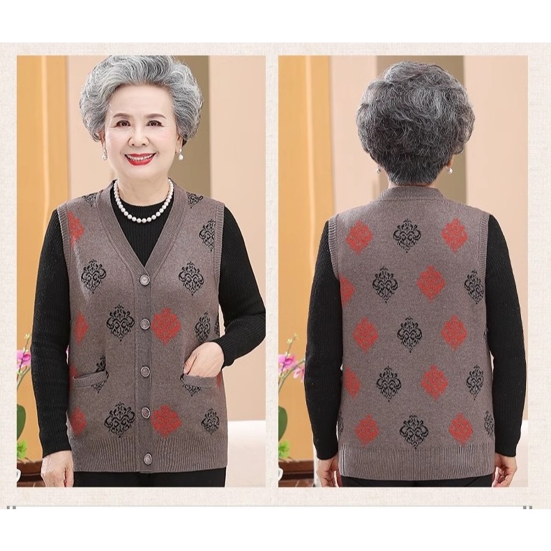Áo Gile Len cao cấp cho mẹ, cho bà