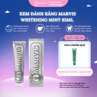 Kem đánh răng Marvis Whitening 85ML - Kem đánh răng Ý làm trắng, giảm mảng bám, bảo vệ răng miệng