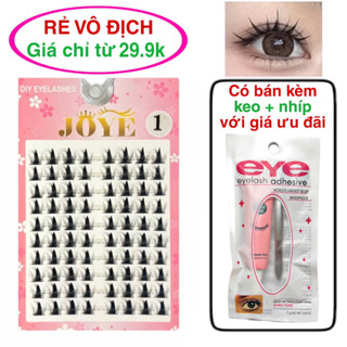 [hộp 10 hàng] Lông mi giả JOYE tách sợi từng cụm, chùm (bụi) với nhiều mẫu HOT, hợp trend