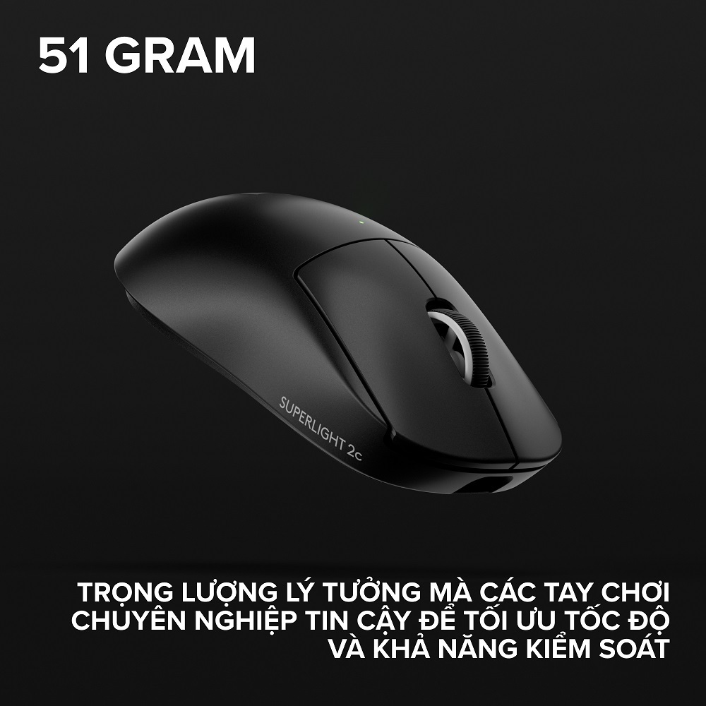 Chuột Gaming không dây Logitech G PRO X SUPERLIGHT 2c - Chuẩn Pro-Grade, Nhẹ 51g, sạc USB-C, cảm biến 44K DPI | BigBuy360 - bigbuy360.vn
