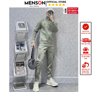 Bộ thể thao nam thu đông kéo khoá Adidas cao cấp dài tay Menson MD8446 Bộ đồ nam mùa đông dày dặn 2024 Hàng Hiệu