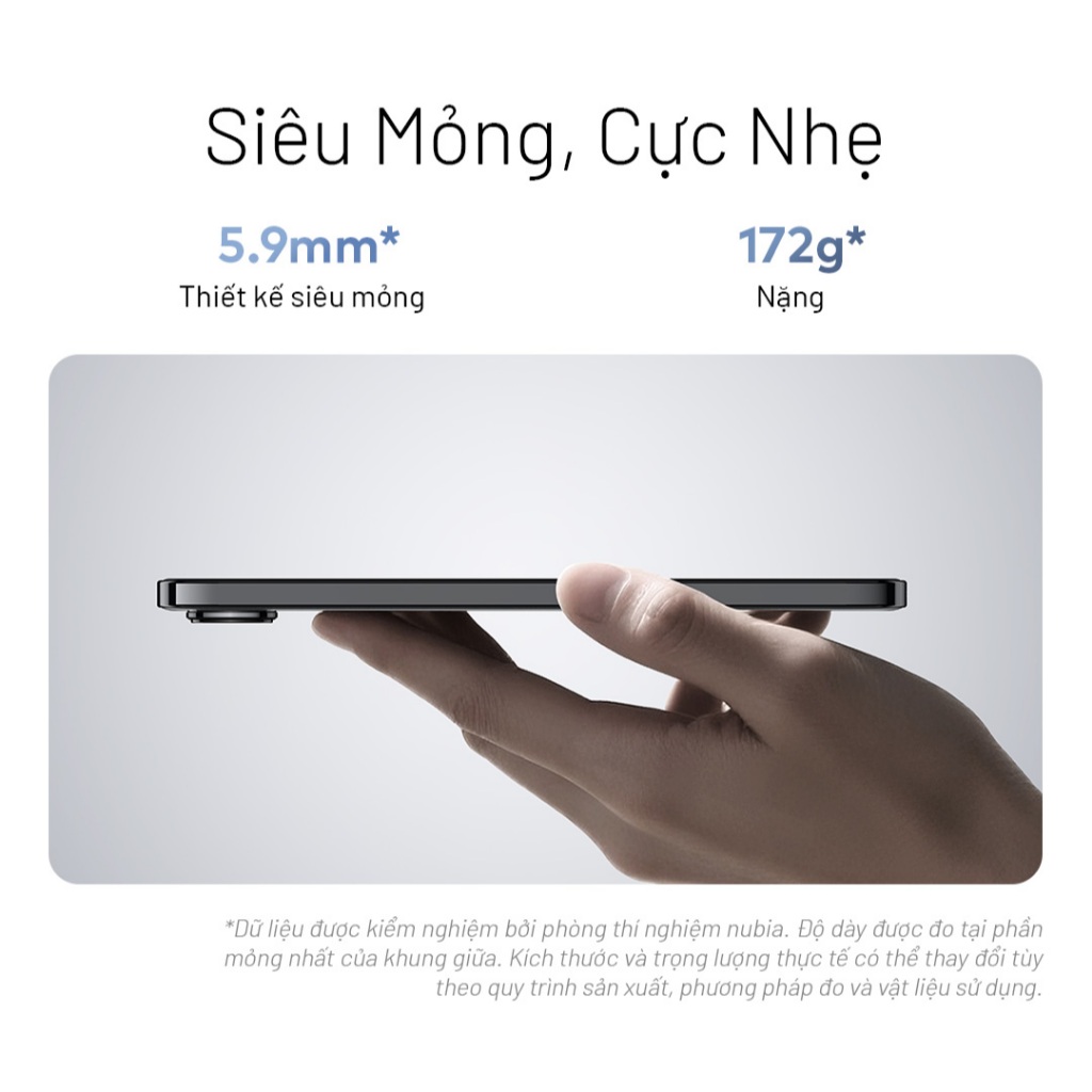 Điện thoại Nubia Air 5G 8GB/256GB I chip Unisoc T8300 I màn AMOLED 4500nits I IP68 & IP69 I Pin 5000mAh sạc 33W | BigBuy360 - bigbuy360.vn