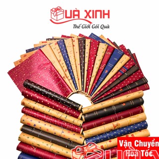  Combo 5 Cuộn Giấy Gói Quà Chất Liệu Giấy Kraft Nhuộm Định Lượng Giấy 70 GSM Kích Thước 51 x 72Cm 