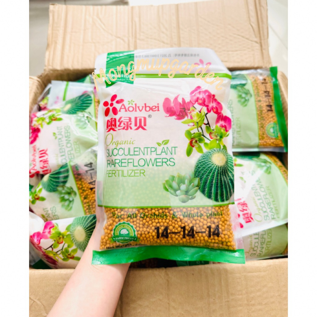 Set 5 gói phân tan chậm, phân béo 14-14-14 Aolvbei 500g