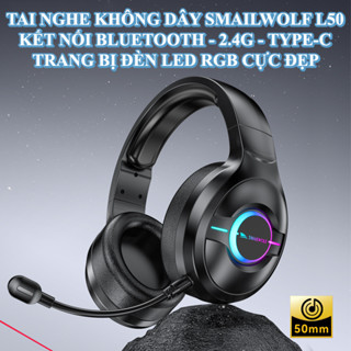 Tai nghe không dây SMAILWOLF L50 kết nối 3 chế độ Bluetooth - USB 2.4G - Dây Type-C