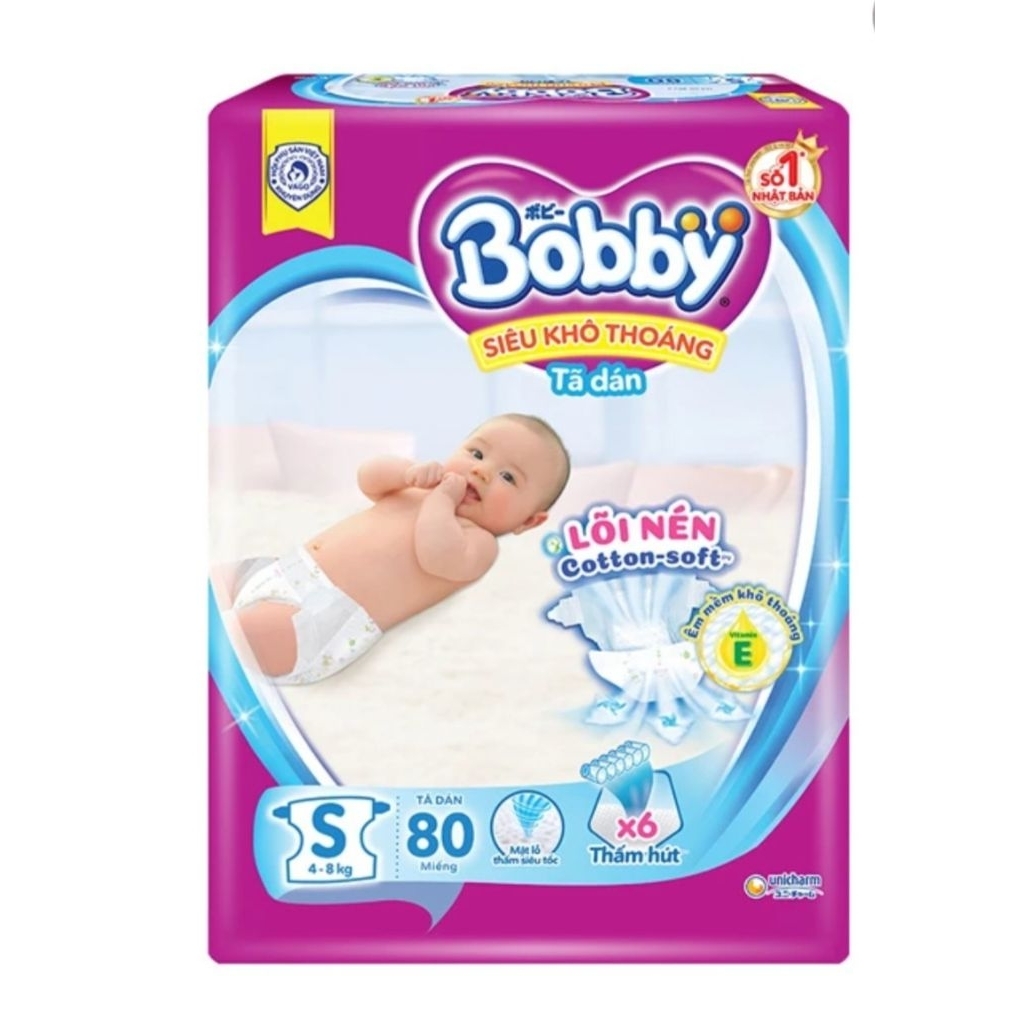 TẢ dán bobby  S 80 miếng 4 đến 8 kg