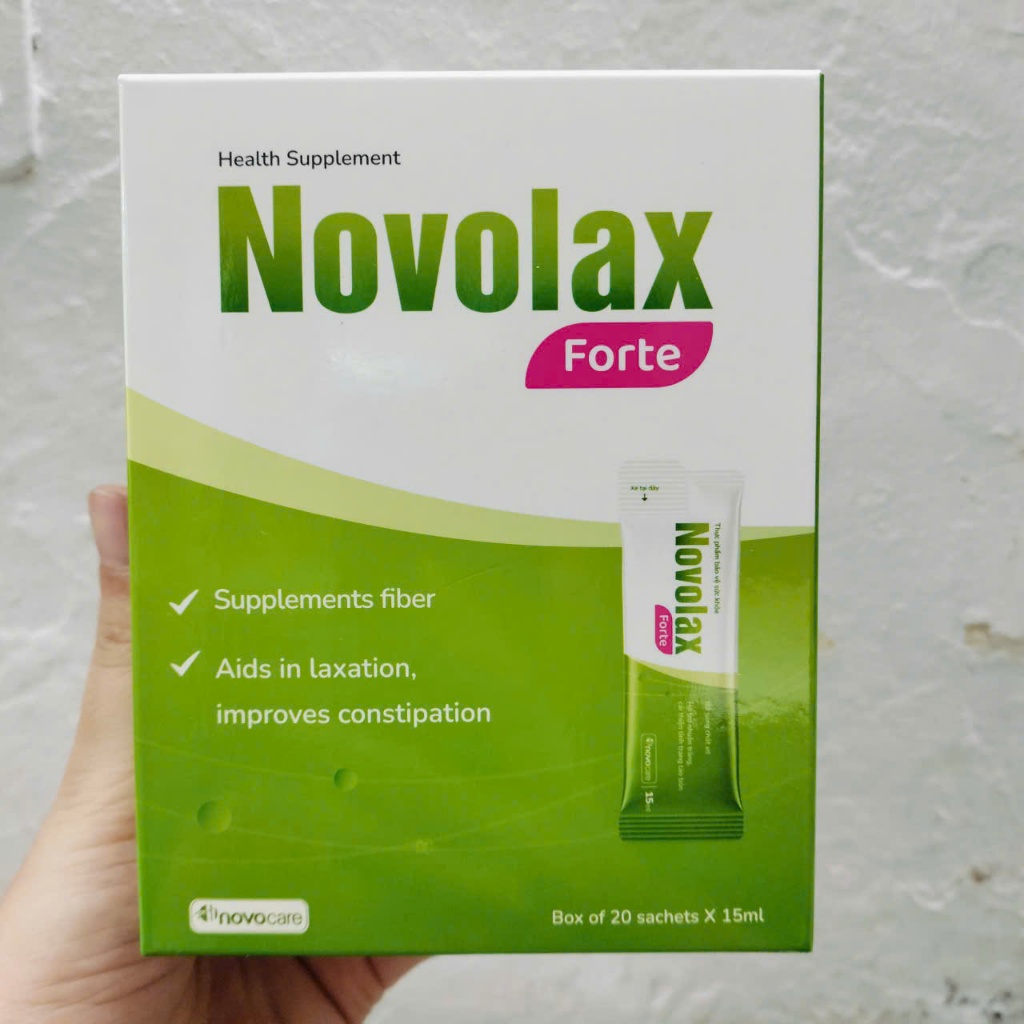 Novolax Forte - Bổ Sung Chất Xơ An Toàn Cho Cả Gia Đình, Hộp 20 Gói