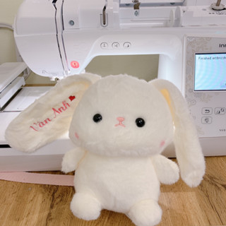 [Thêu Tên] Thỏ Bông Tai Dài Mini Thêu Tên Theo Yêu Cầu, Quà Tặng Em Bé, Quà Tặng thú nhồi bông Sinh Nhật,Trung Thu, Noel
