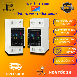  Sale Công Tơ Điện Tử Wifi Pro Đóng Cắt Bảo Vệ Theo Dõi Đo Điện Năng Tiêu Thụ Từ Xa Qua Điện Thoại 