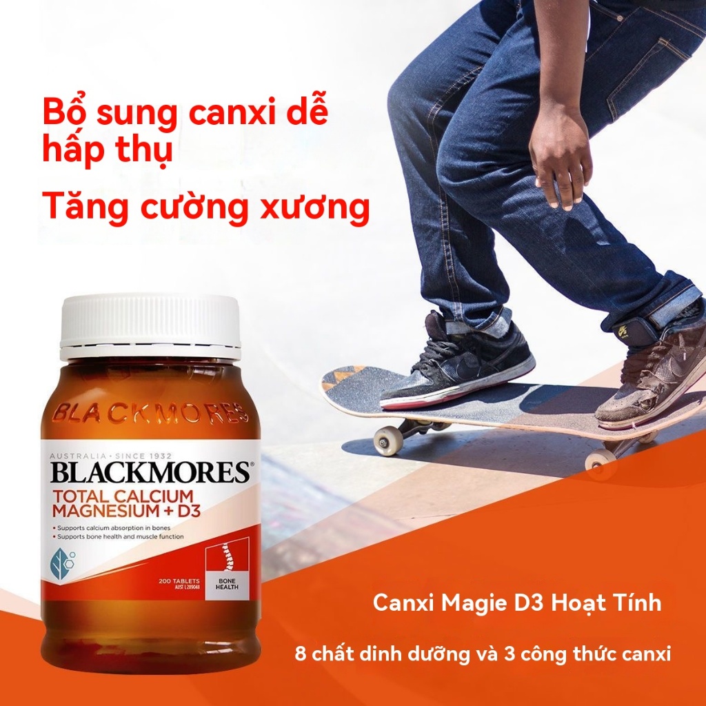 Blackmores Total Calcium & Magnesium + Vitamin D3 [200 Viên]/ Vitamin D3 1000IU [200 Viên nang]-AFS