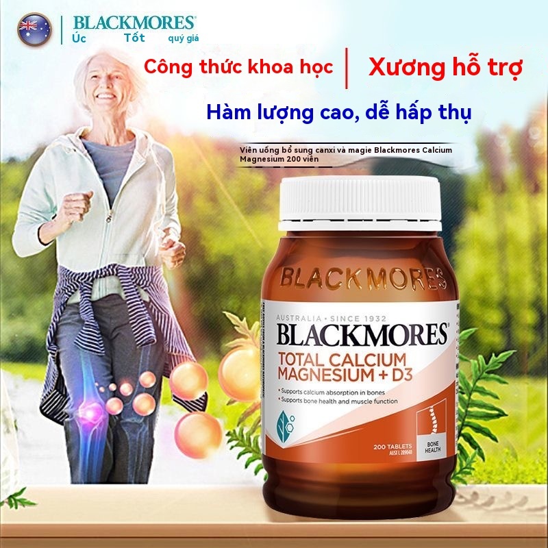 Blackmores Total Calcium & Magnesium + Vitamin D3 [200 Viên]/ Vitamin D3 1000IU [200 Viên nang]-YUE