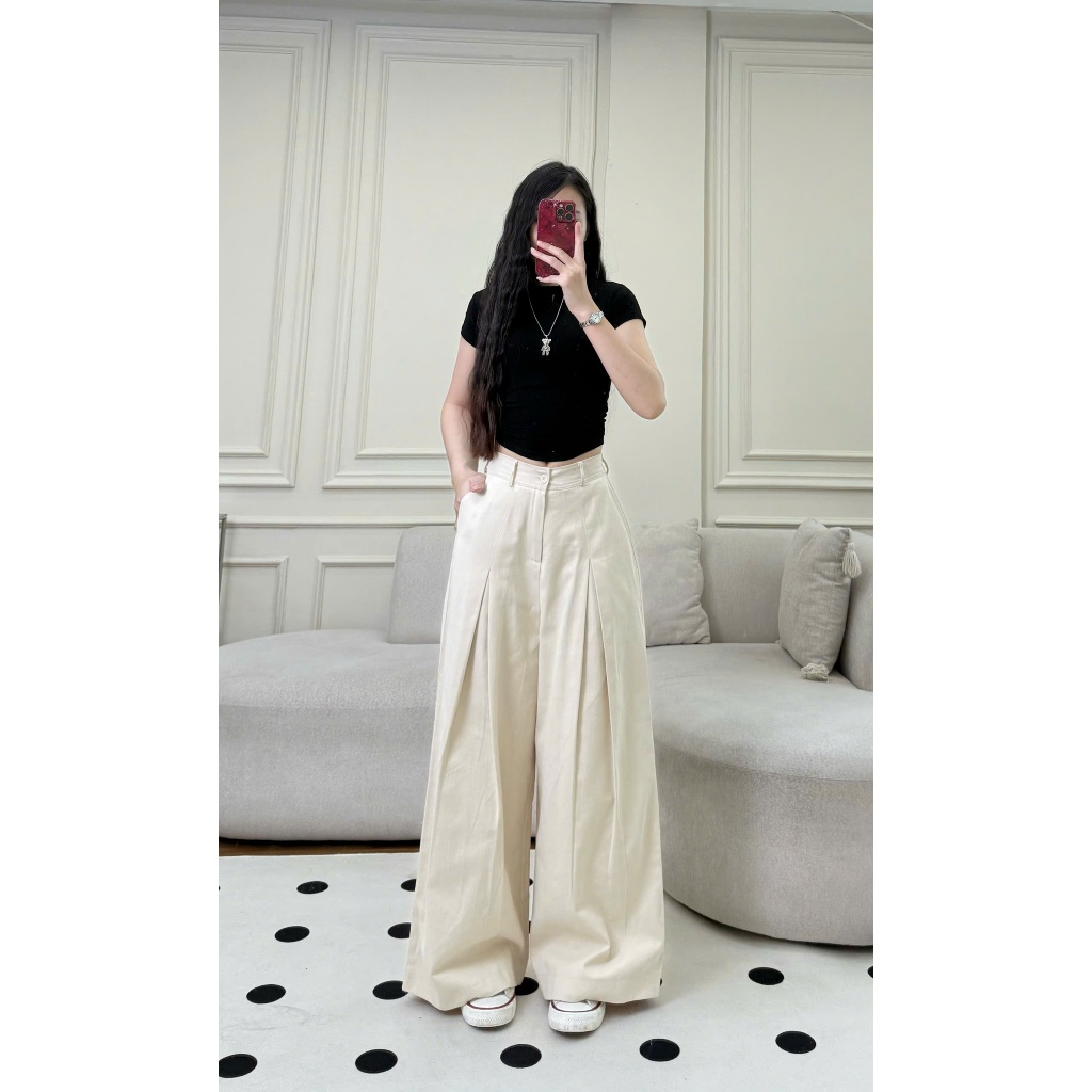 Quần tây ống rộng Hari dáng công sở chất kaki tôn dáng | BigBuy360 - bigbuy360.vn
