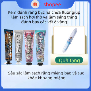 Marvis Whitening 85ML - Kem đánh Ý làm trắng, giảm mảng bám, bảo vệ răng miệng