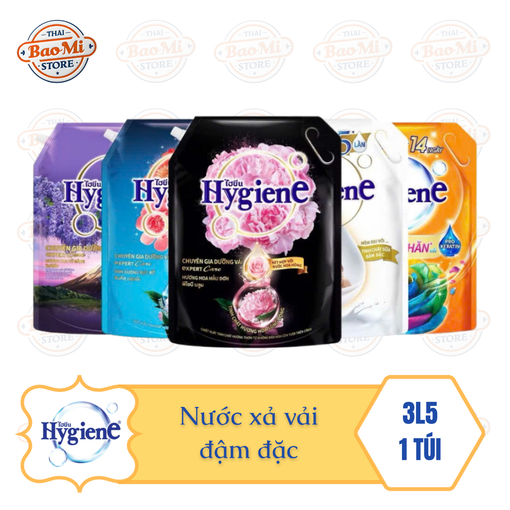 [Hàng Chính Hãng][Combo 2 Túi] Nước Xả Vải Hygiene 3000ML--3500ML [Sản Xuất Việt Nam]