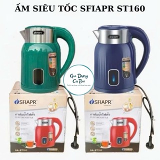 Ấm Đun Nước Siêu Tốc SFIAPR-ST160 Inox 304 Cao Cấp, 3 Lớp 1500W, Dung Tích 1,5l