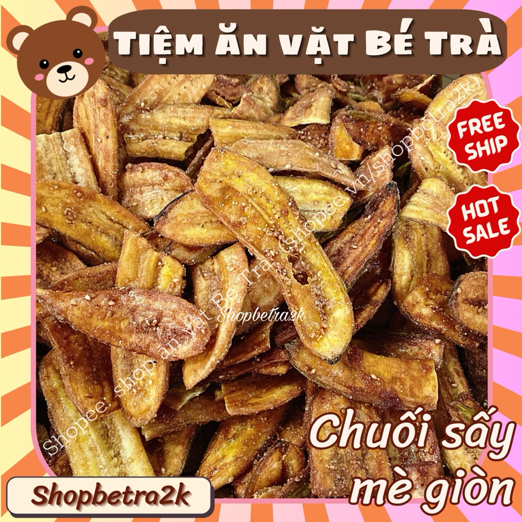 Chuối sấy mè thơm giòn ngon |gói 200gr|