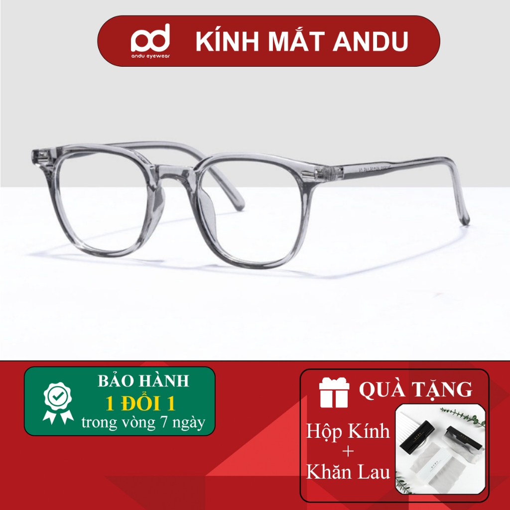 Kính gọng vuông ANDU chất liệu nhựa cứng cáp kiểu dáng dễ đeo màu sắc thời trang - 3589