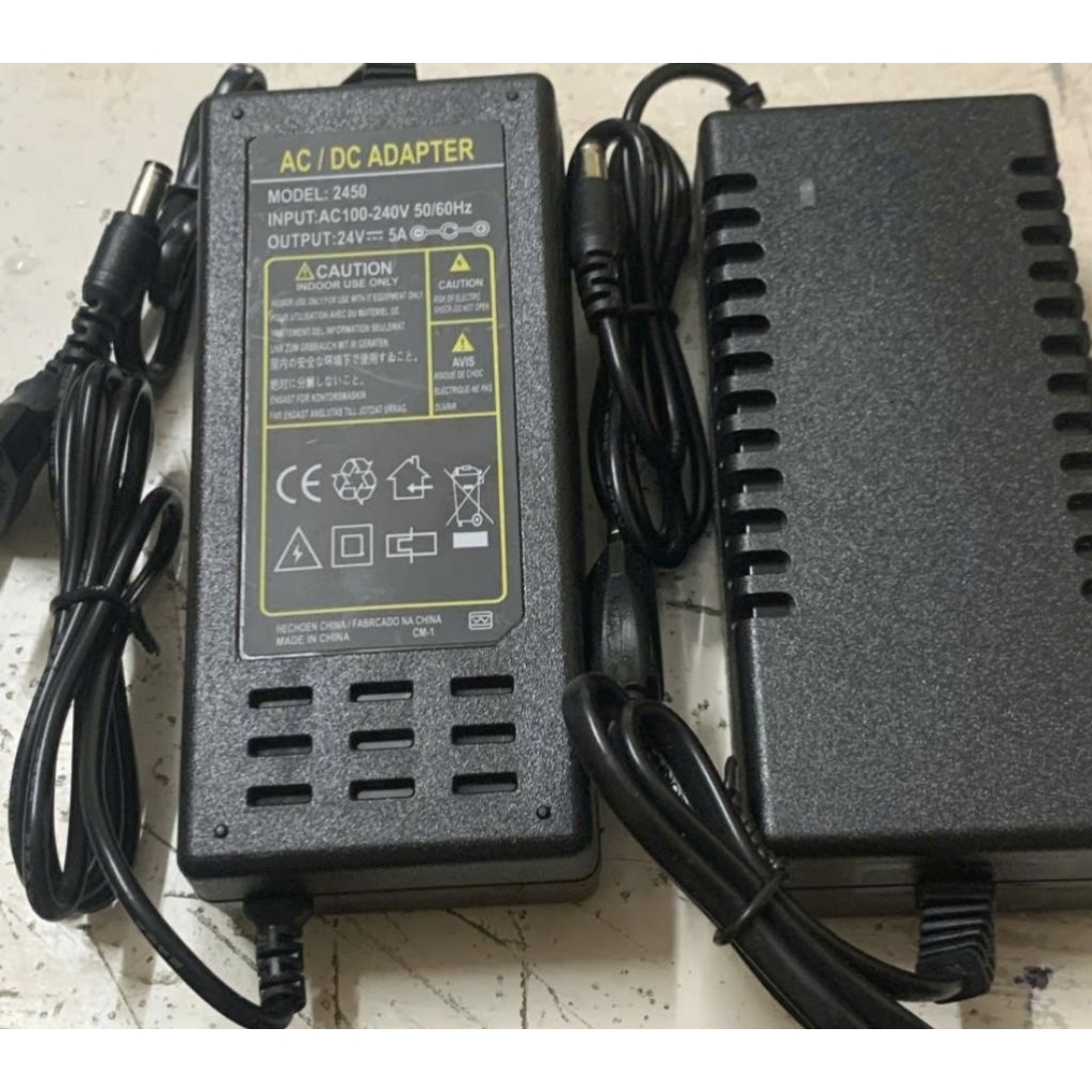 Adapter DC 24V - 5a  (Đầu Lớn 5.5mm X 2.1 -- 2.5mm) Adapter 24V 5A Epson cao cấp, adapter ko bao đen