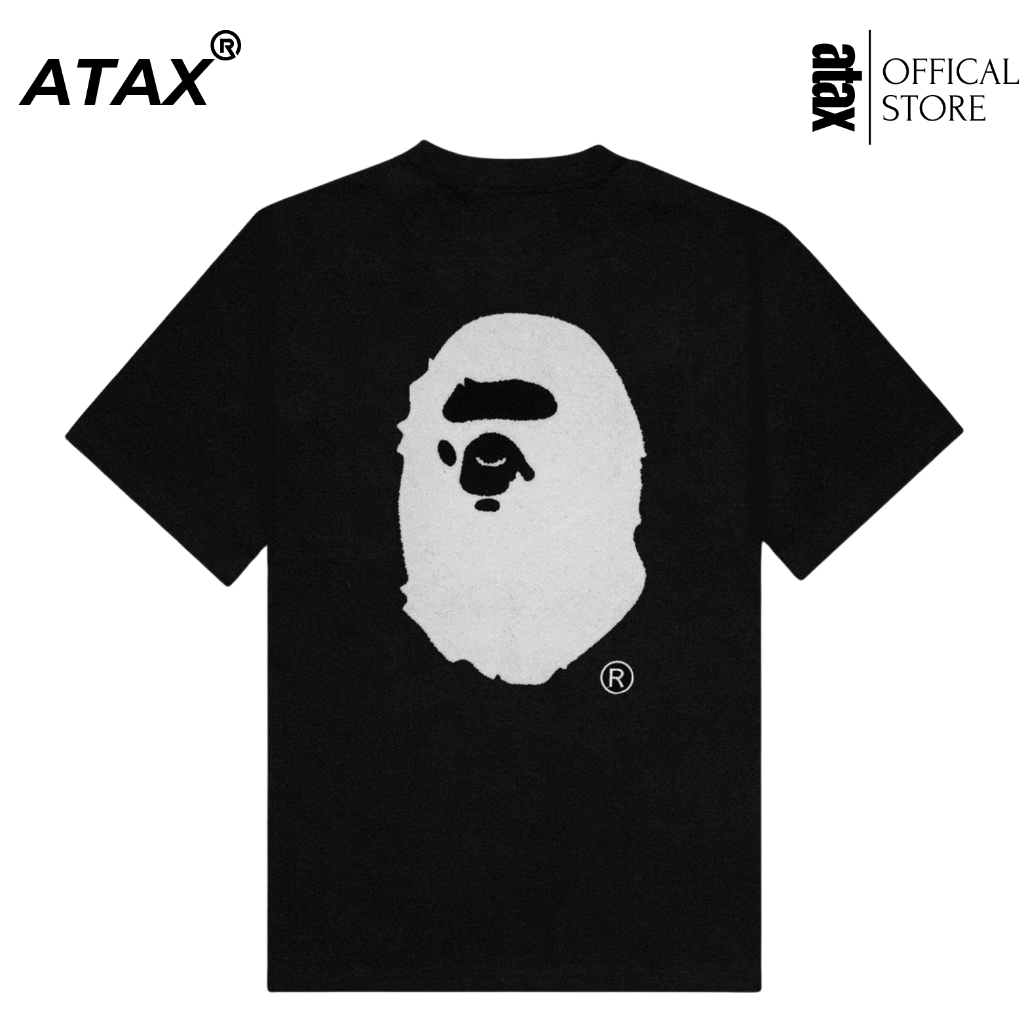 Áo thun Bape thêu xù phối hình cao cấp Áo phông nam nữ Bape thêu hình mới nhất