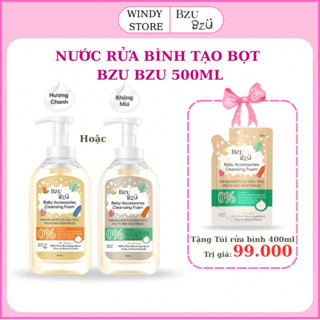  Nước Rửa Bình Sữa Và Đồ Dùng Em Bé BZU BZU Cleansing Foam Tạo Bọt Thành Phần Thực Vật Chai 500ml 