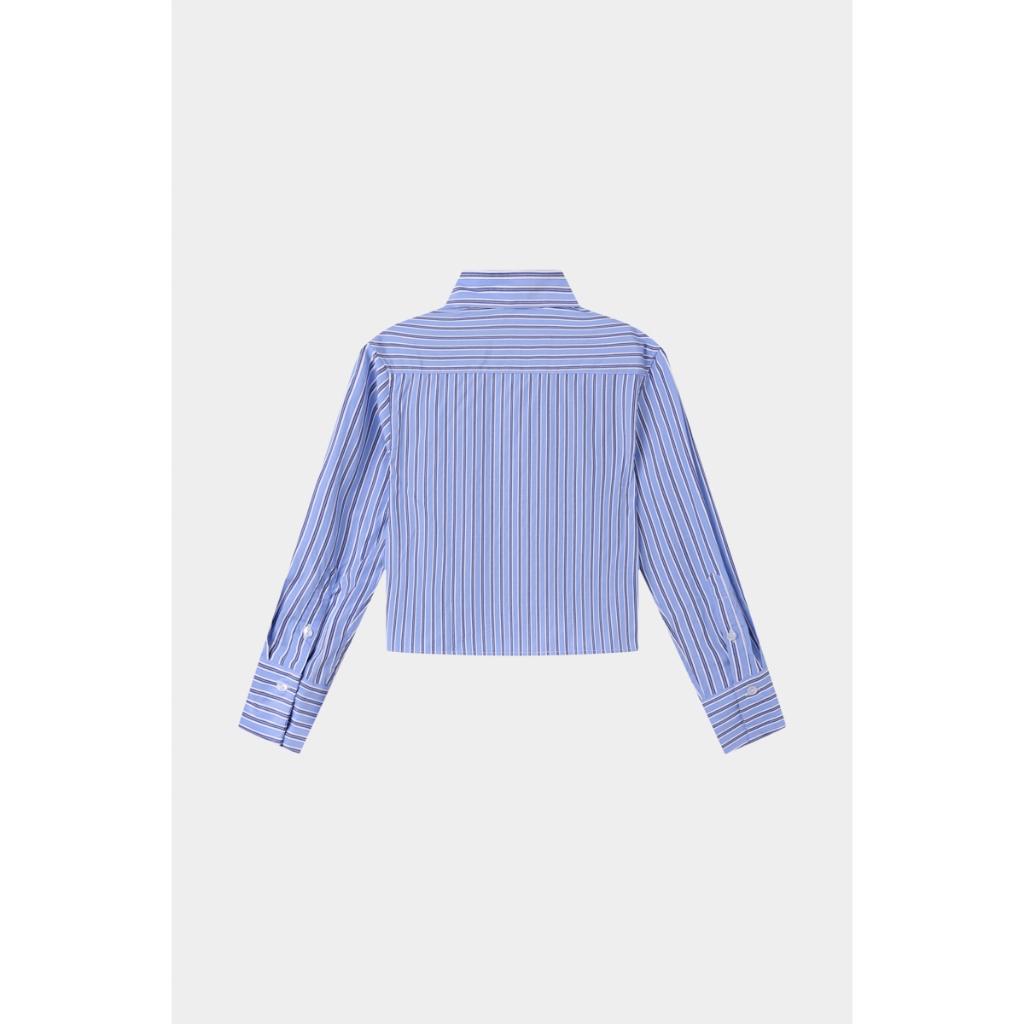 Áo sơ mi dáng Crop MONO TALK túi một bên, chất liệu Oxford MFOT25Y-T10008FT | BigBuy360 - bigbuy360.vn
