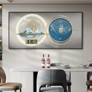 [ ĐỒNG HỒ ĐIỆN TỬ ] Đồng Hồ Treo Tường " HƯƠU TÀI LỘC"  Hiện Đại 2 Trong 1, Xem Nhiệt Độ, Giờ, Ngày Tháng Năm