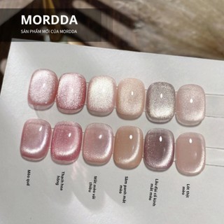  MORDDA 5g Sơn móng tay dạng gel mắt mèo màu hồng và cam dễ thương mới lâu trôi thích hợp cho tiệm làm móng và gia đình 