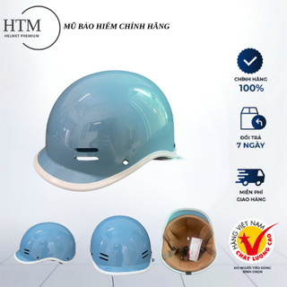 Mũ Bảo Hiểm Nửa Đầu Kiểu Dáng Cá Heo Màu Xanh Ngọc Đậm Chính Hãng NA Đạt Chuẩn Quatest 2