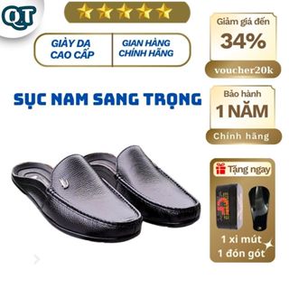 Sục Nam Cao Cấp Da Bò Thật Đế Cao Su Khâu Đế Chắc Chắn Thiết Kế Lịch Lãm