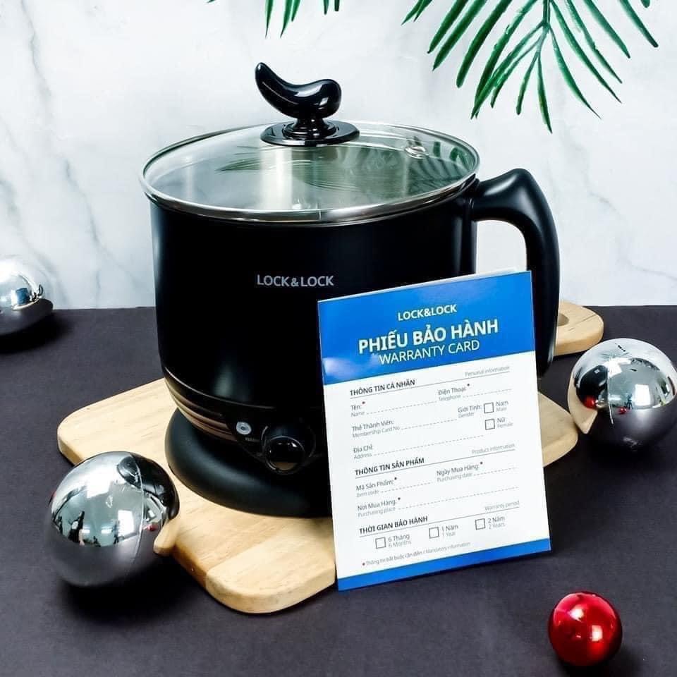 Nồi Điện Đa Năng LocknLock EJP316BLK – 1.2 Lít, Inox 304, Thiết Kế Gọn Nhẹ, Dễ Sử Dụng