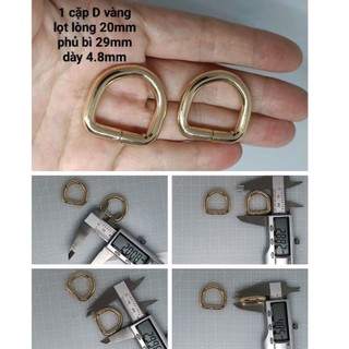 D dày (1 Cặp) , loại thường, lọt lòng (15mm- 20mm, Màu vàng và Màu Bạc)