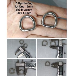 D dày (1 Cặp) , loại thường, lọt lòng (15mm- 20mm, Màu vàng và Màu Bạc)