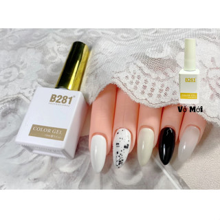  Sơn Gel Đen Trắng Nước Gạo Trắng Sữa Trứng Cút Nail B281 15ml Chính Hãng 