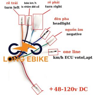 đồng hồ xe điện MSX màn LCD 48-120V, đồng hồ điện tử xe điện