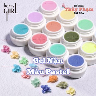  Gel nặn khô Honey Girl 12 màu Pastel Hàn Quốc không cần lưu huỳnh không dính tay nặn hoa nail 