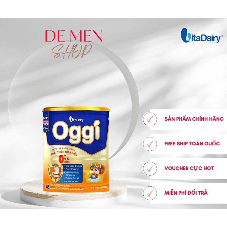 Sữa Oggi 0/1/2+ Phát triển toàn diện - Vitadairy - Hàng Chính hãng