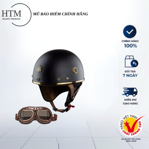 Mũ nón bảo hiểm 1/2 nửa đầu Royal M379 chính hãng cao cấp.