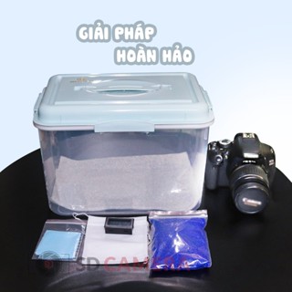 Hộp Chống Ẩm Cho Máy Ảnh 10L + Hạt Hút Ẩm + Ẩm Kế + Khăn lau lens Full Combo