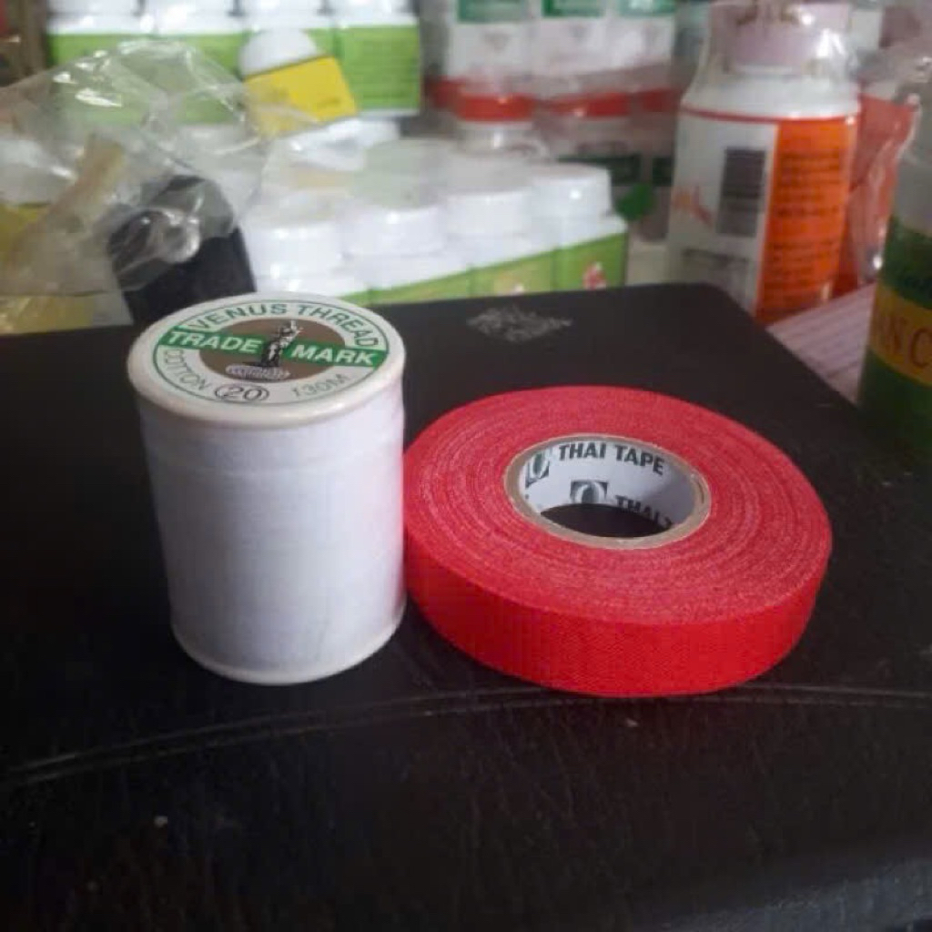 combo chỉ và băng dính thái(tặng 2 kim 3 cạnh)