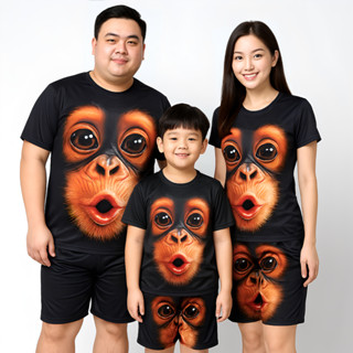 Bộ quần áo Nam Nữ Bigsize 33KG-123KG Tay ngắn chất thun in 3D co dãn mát kiểu dáng Unisex hình Khủng lồ xanh