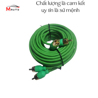 Dây AV RCA Ô Tô 5 Mét 2 Đầu AV Mạ Vàng Lõi Đồng Chống Nhiễu Truyền Tín Hiệu Âm Thanh Rõ Nét