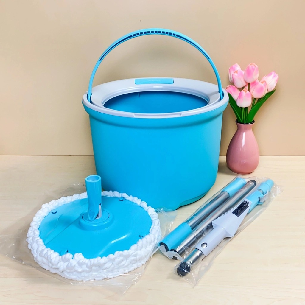 Bộ Lau Nhà LocknLock ETM494 – Cây Lau Xoay Tay 360°, 2 Bông Microfiber Thấm Hút Tốt