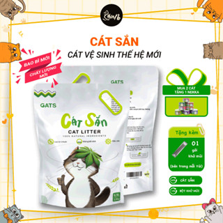 Cát Sắn,Cát Sắn Cats,Cát vệ sinh cho Mèo,Cát thế hệ mới chống bết đáy,mùi hương dịu nhẹ Túi2,5kg