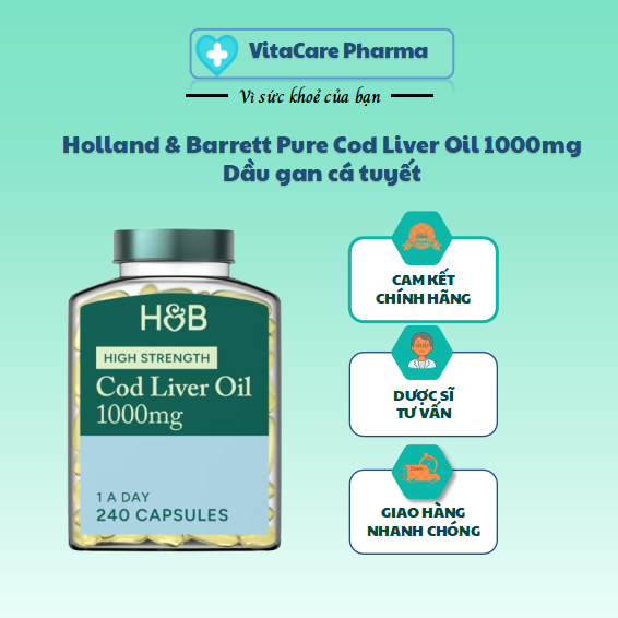Dầu gan cá tuyết Holland and Barrett