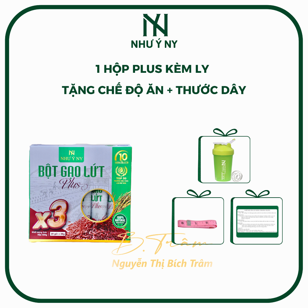 Bột Gạo Lứt Plus X3 Như Ý NY (20 gói tiện lợi) (mã số 02)
